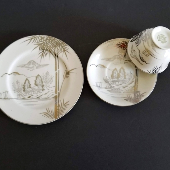 MEIYO Nippon Tea Cup Saucer and Plate Set - Picture 2 of 8